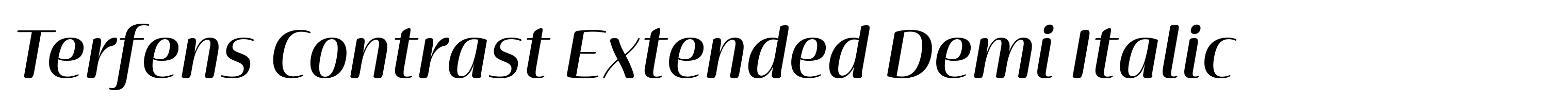 Terfens Contrast Extended Demi Italic